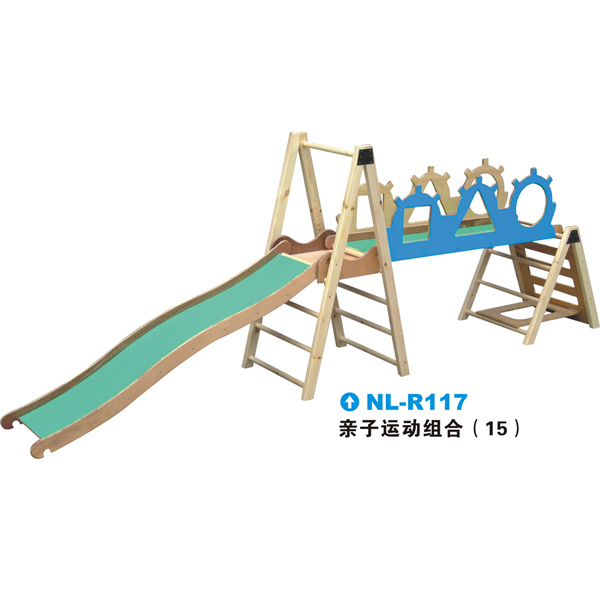 NL-R117-木制攀爬滑梯组合